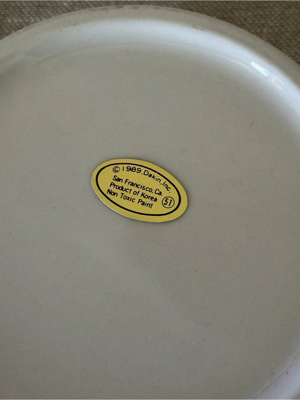 vintage Dakin Daily Chow ceramic dog bowl NIB